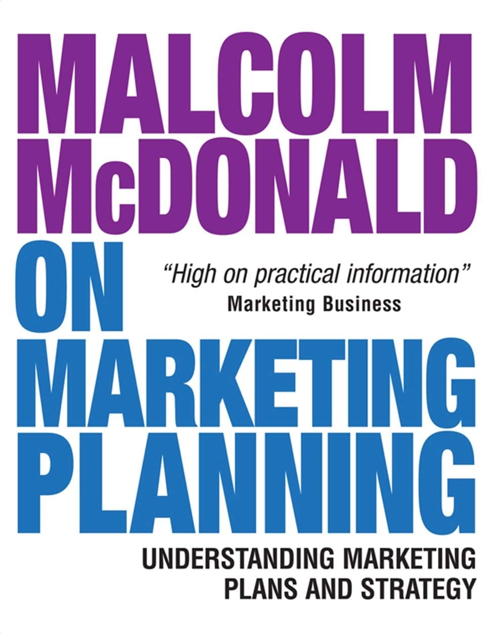 Books 4 | Malcolm McDonald on Marketing Planning